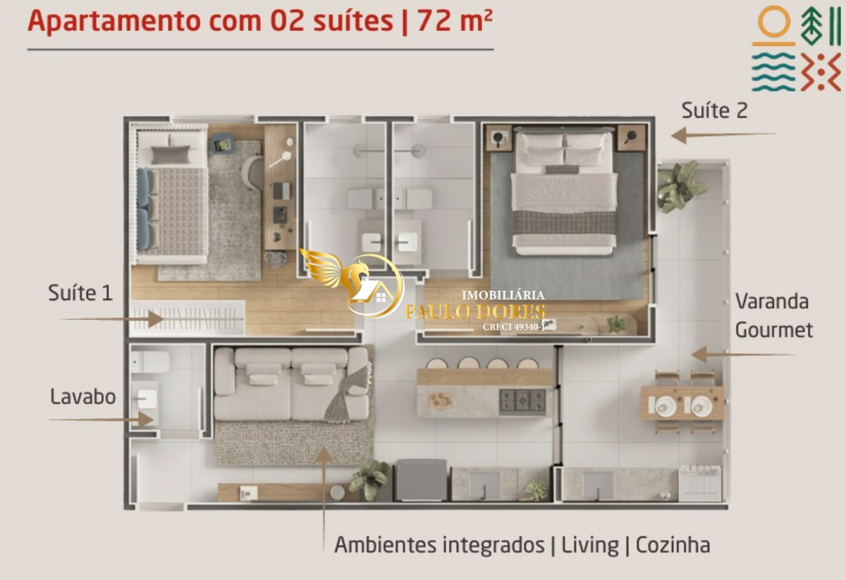 Apartamento, 1 quarto, 53 m² - Foto 15