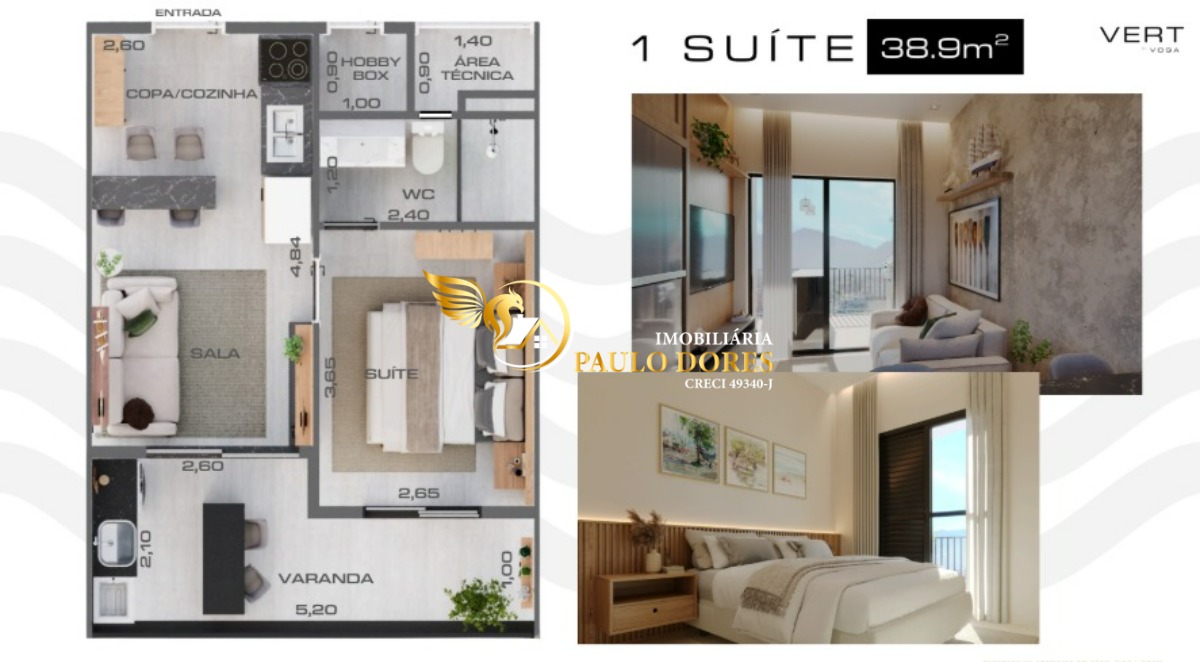 Apartamento, 1 quarto, 38 m² - Foto 9