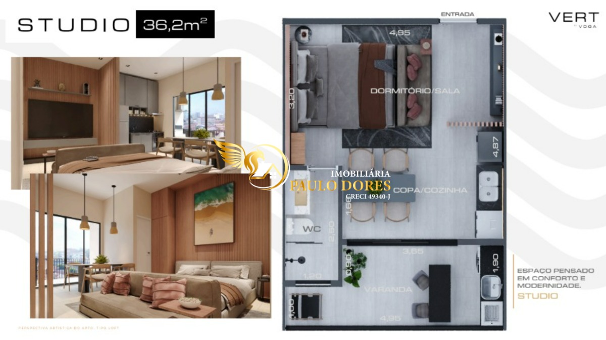 Apartamento, 1 quarto, 38 m² - Foto 8