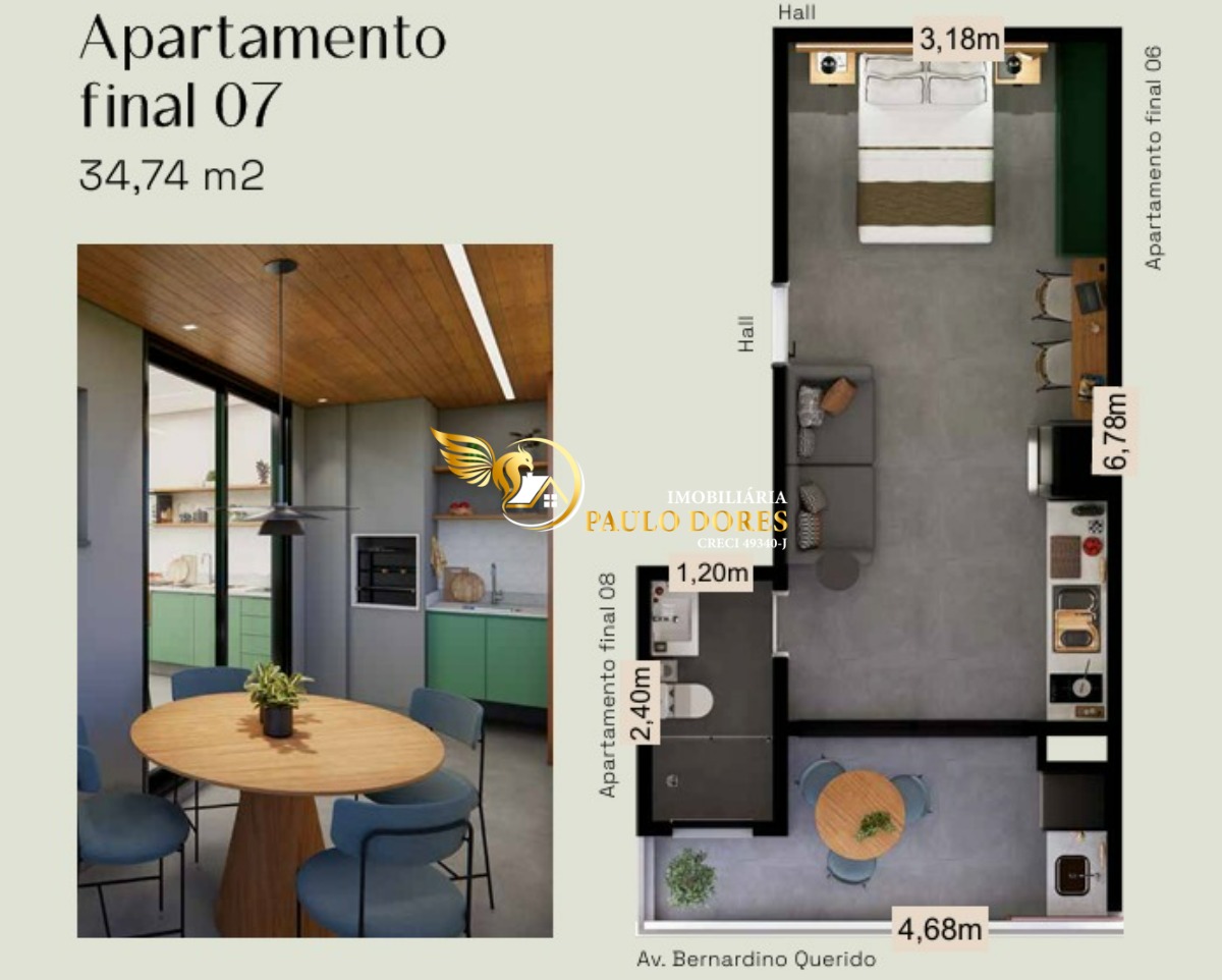 Apartamento, 1 quarto, 36 m² - Foto 9