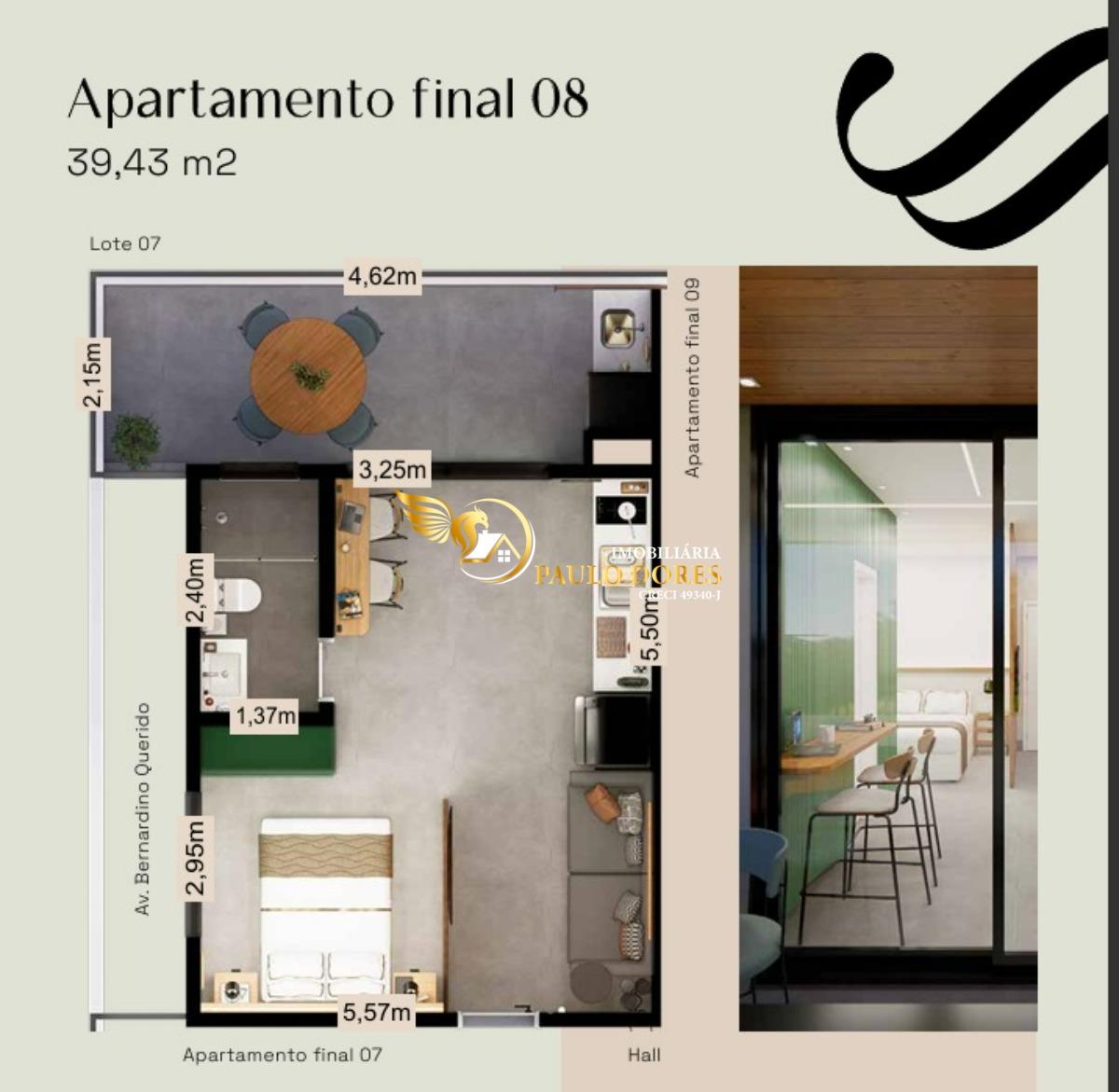 Apartamento, 1 quarto, 36 m² - Foto 8