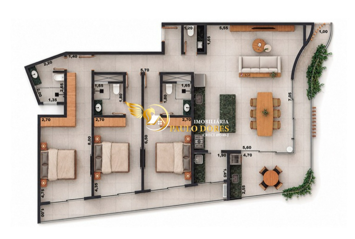 Apartamento, 3 quartos, 150 m² - Foto 3